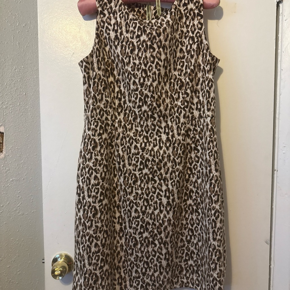 Chico's Animal Print Leopard Sleeveless Casual Chic Dress size 2